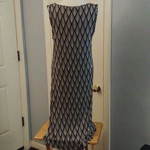 Black & White Asymmetrical Maxi